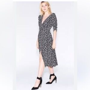 Ba&sh Voachella Black and White Floral viscose dress . Size 10